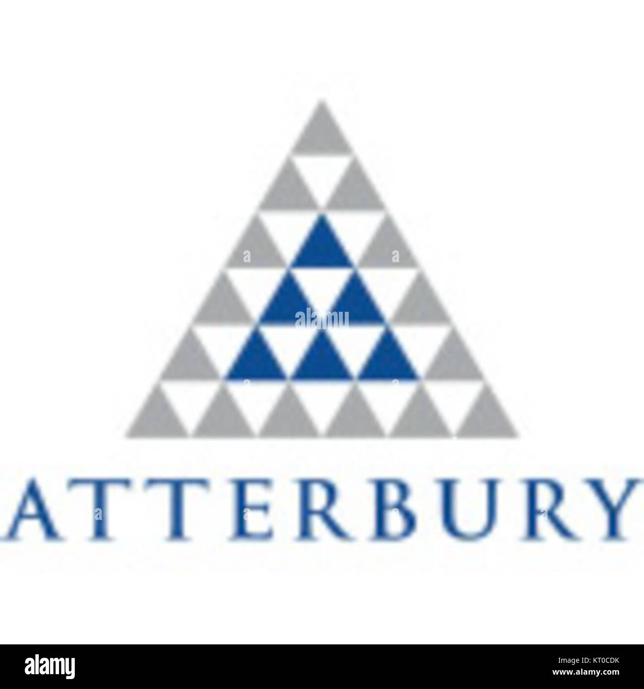 Das Logo von Atterbury Property Holdings repräsentiert die Markenidentität des Unternehmens, die sich auf Immobilienentwicklung und Investitionen konzentriert. Das Logo spiegelt den professionellen Ansatz des Unternehmens auf den Immobilienmärkten wider. Stockfoto