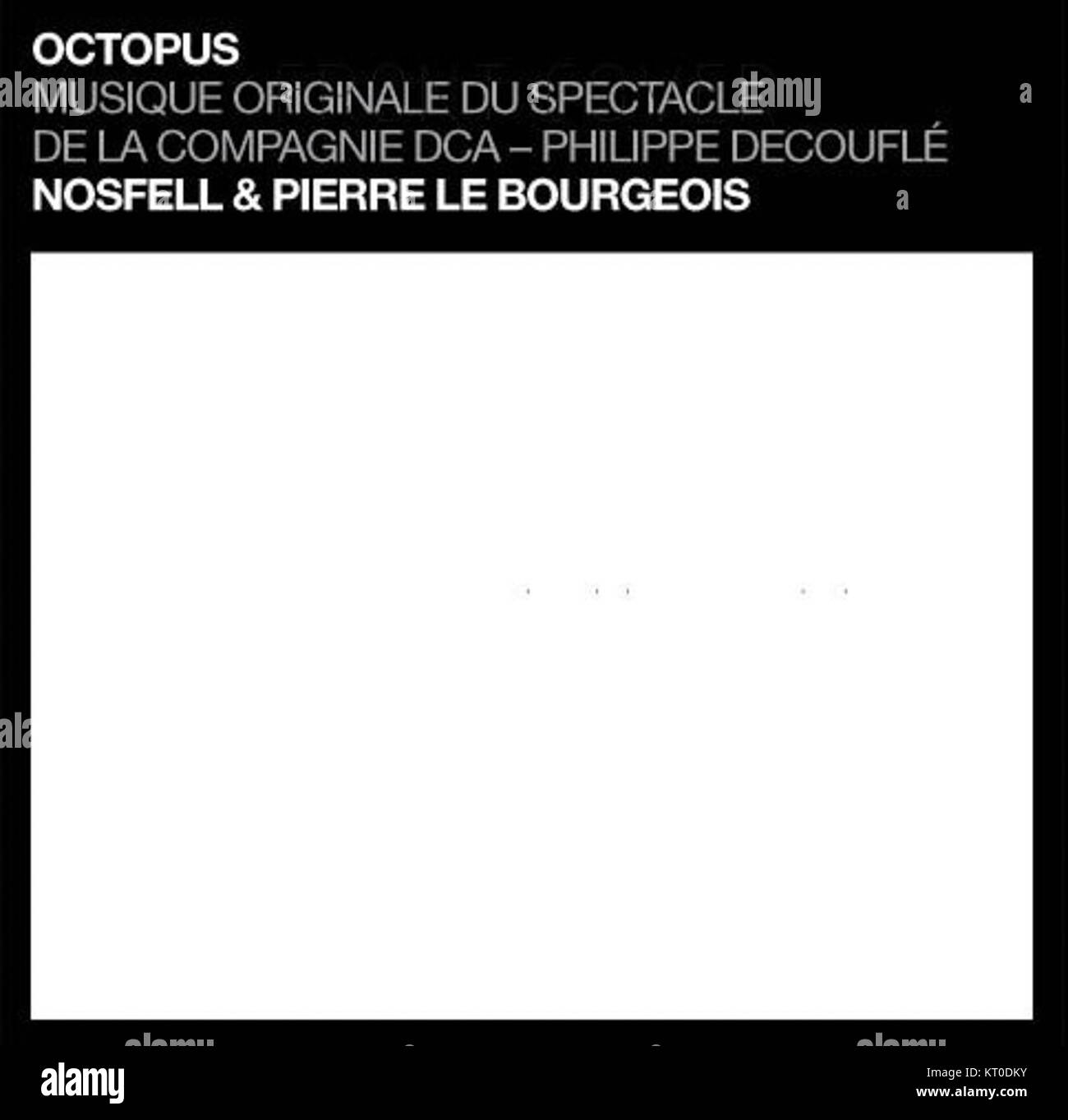 Bande Originale Octopus Nosfell et Pierre Le Bourgeois ist eine musikalische Zusammenarbeit zwischen Nosfell und Pierre Le Bourgeois, die einzigartige Soundtracks und Kompositionen für ein modernes audiovisuelles Erlebnis bietet. Stockfoto