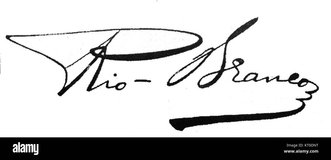 Ein signiertes Autogramm von Barão do Rio Branco, einem prominenten brasilianischen Diplomaten und Historiker, der für seine Rolle bei der Definition der brasilianischen Grenzen im frühen 20. Jahrhundert bekannt ist. Stockfoto