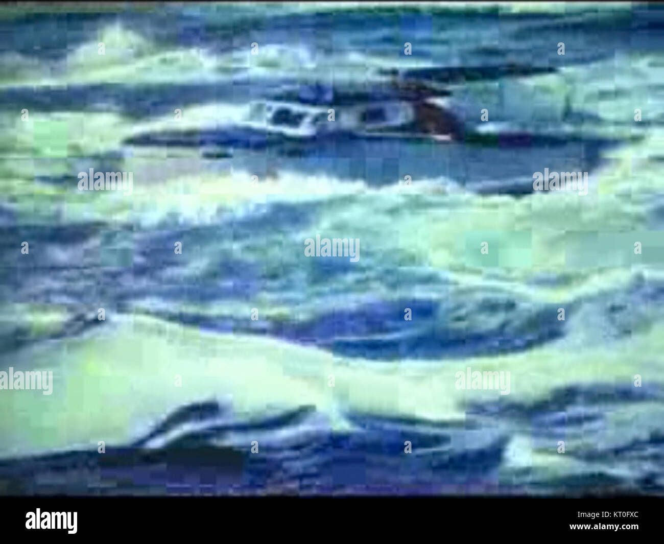 Bootfahren auf rauhen Gewässern im Anhänger für Niagara Stockfoto