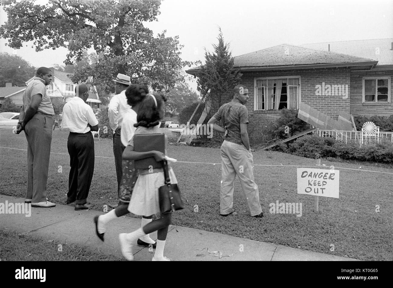 Bombe - beschädigte Home von Arthur Ufer (5. September 1963) Stockfoto