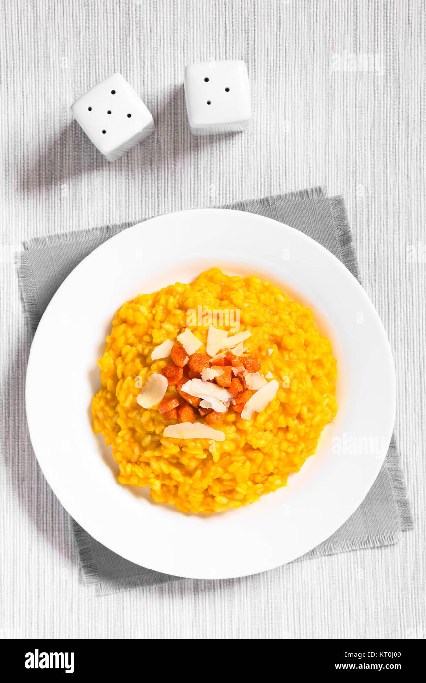 Karotte-Risotto Stockfoto