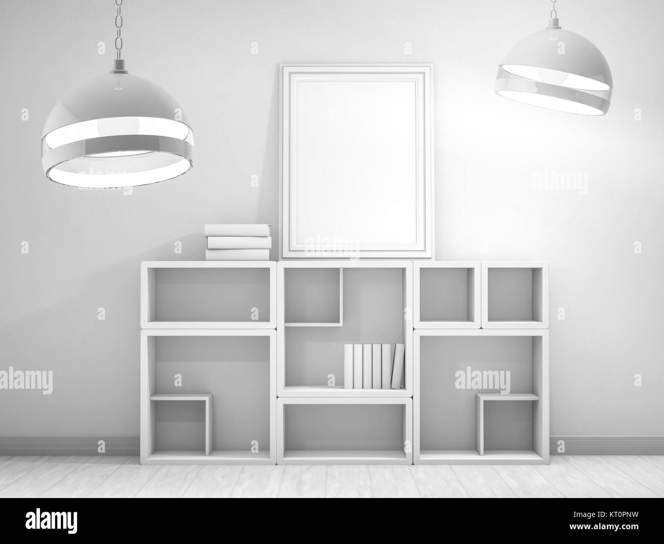 Titelbild mock up Vorlage. 3D-Rendering Stockfoto