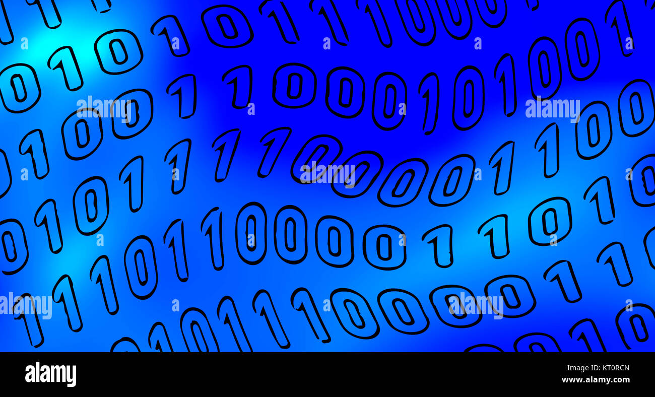 Digitales Leben - Mit binären Code Stockfoto