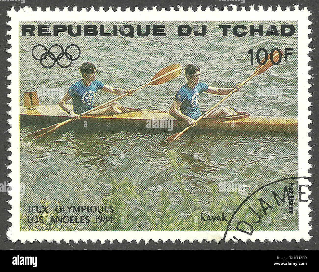 Tschad ca. 1984 Thema Wassersport an den Olympischen Spielen in Los