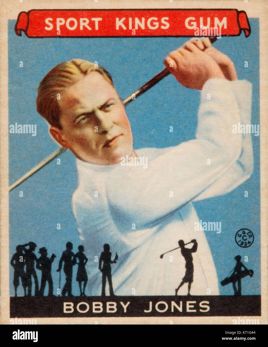 1933 Goudey Sport Könige 38 Bobby Jones Stockfoto