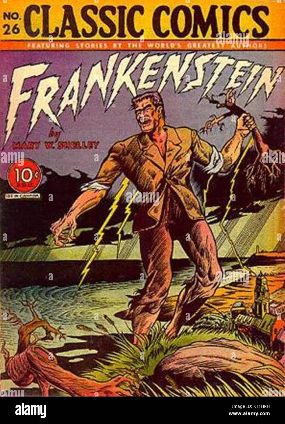 CC Nr. 26 bezieht sich auf eine bestimmte Ausgabe oder Produktion von Frankenstein. Wahrscheinlich Teil einer Serie oder Sammlung, ist dieses Werk mit der berühmten Frankenstein-Erzählung verbunden, die ursprünglich von Mary Shelley geschaffen wurde. Stockfoto