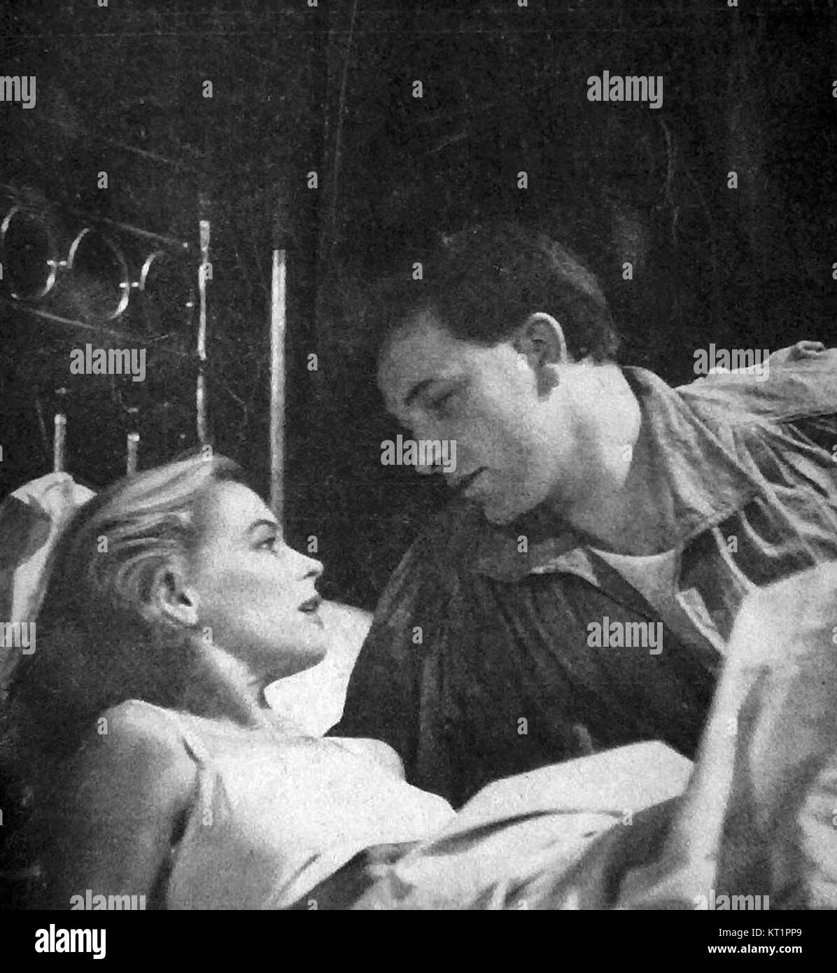 Dorothy McGuire und Richard Burton spielten 1952 in dem Film *Legend of Lovers*, einem romantischen Drama, das eine klassische Liebesgeschichte mit bemerkenswerten Darbietungen der Hauptdarsteller darstellt. Stockfoto