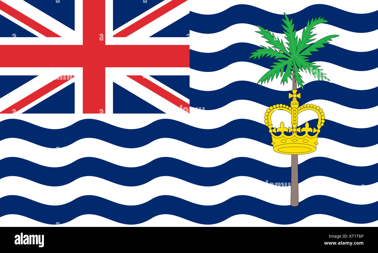 Nationalflagge von British Indian Ocean Territory Stockfoto