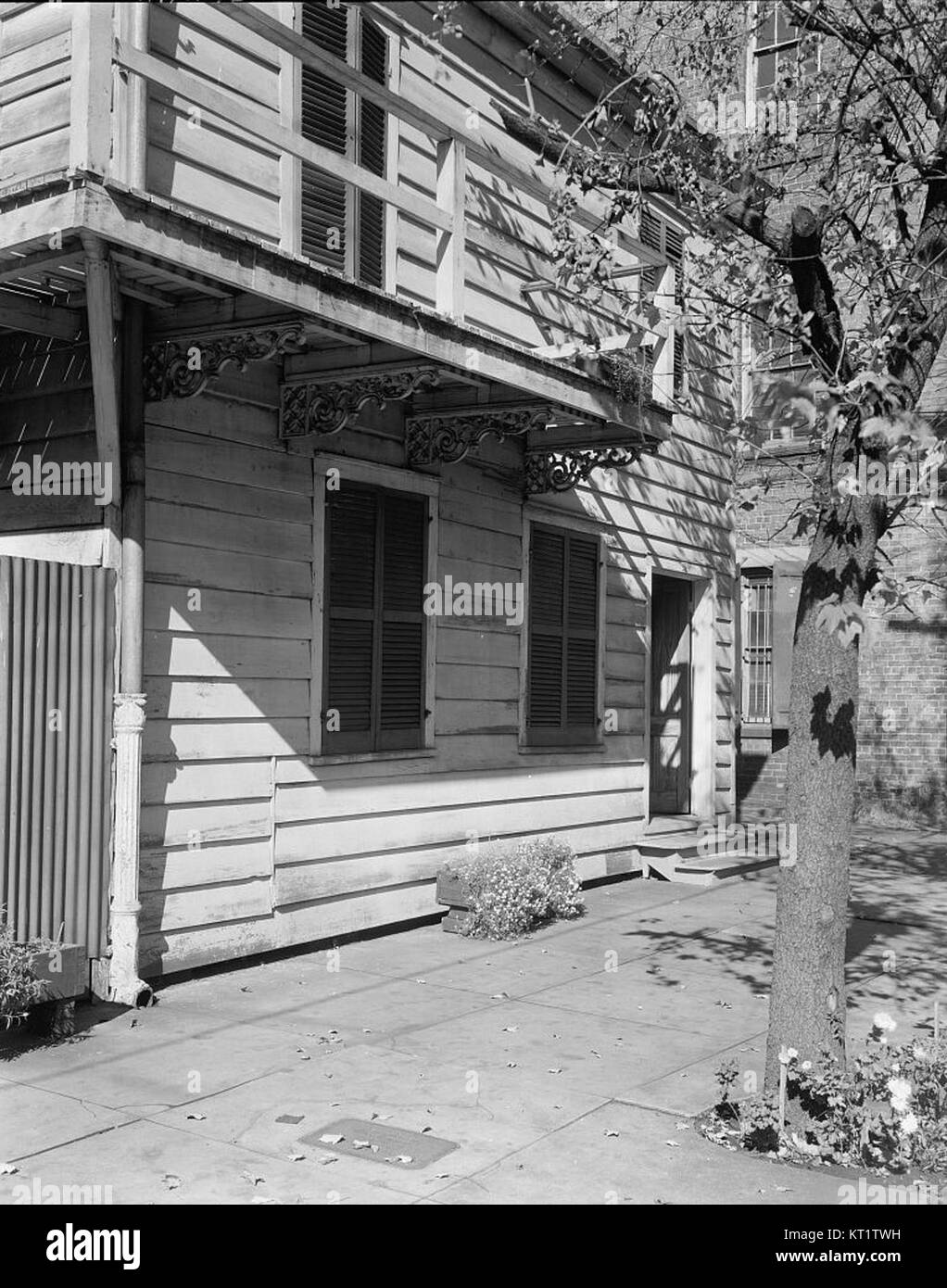 9 Lincoln Street ist ein historisches Gebäude in Savannah, Georgia, im Chatham County. Bekannt für seine Architektur aus der Kolonialzeit, reflektiert es die reiche Geschichte der cityÂ und den erhaltenen südlichen Charme. Stockfoto