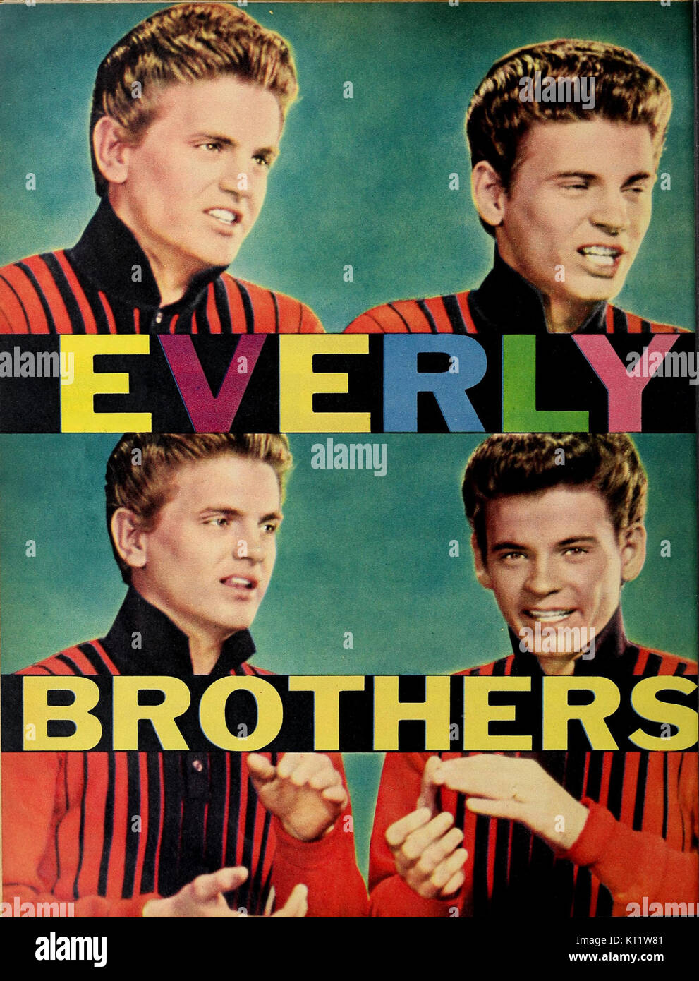 Everly Brothers - Moderne Bildschirm, Okt. 1958 Stockfoto