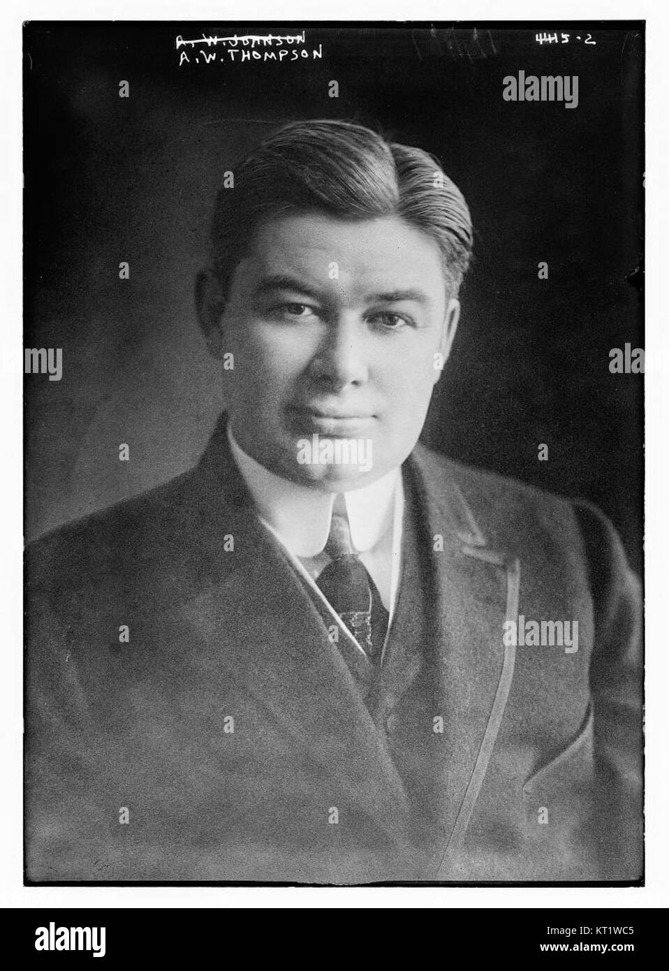 A.W. Thompson war ein bemerkenswertes Individuum in Amerika des frühen 20. Jahrhunderts und trug zu verschiedenen Feldern mit signifikantem Einfluss bei. Stockfoto