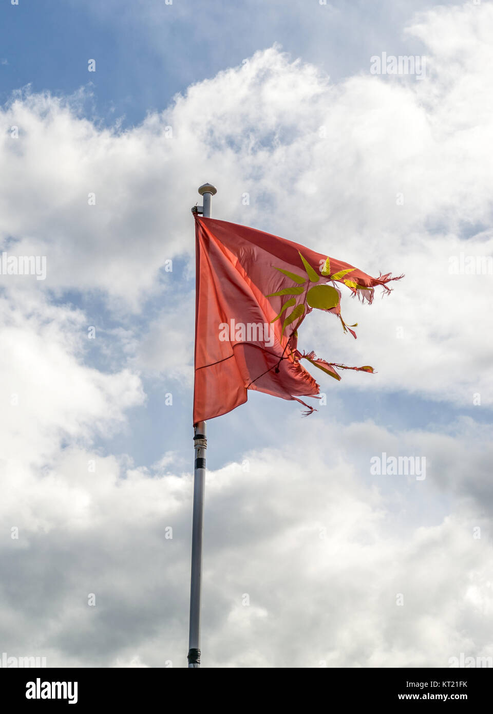 Zerrissene Flagge Stockfoto