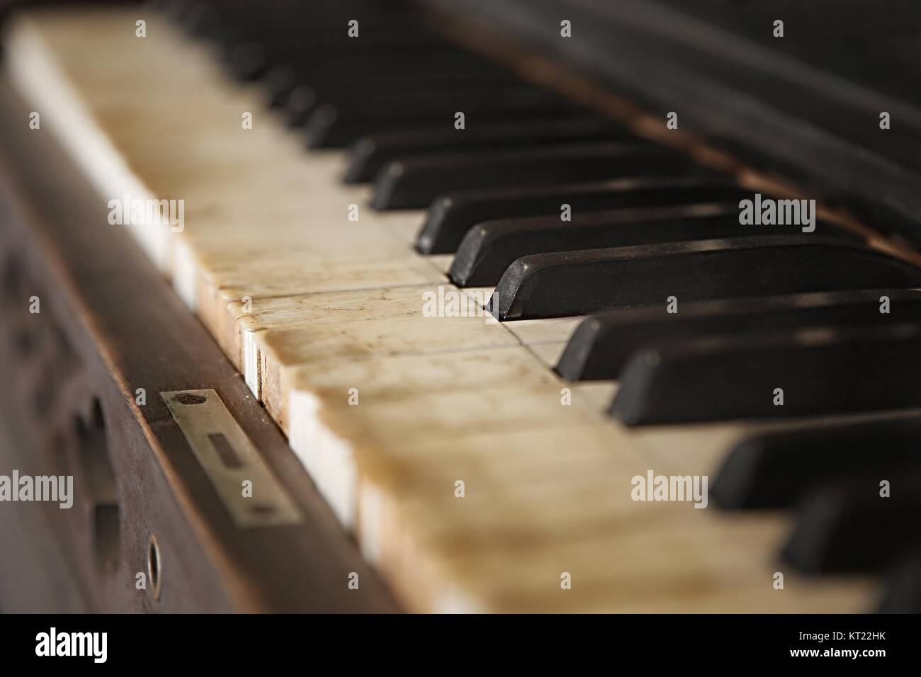 Altes Klavier Closeup Stockfoto