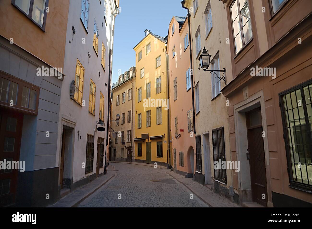 Engen Straßen von Stockholm Stockfoto