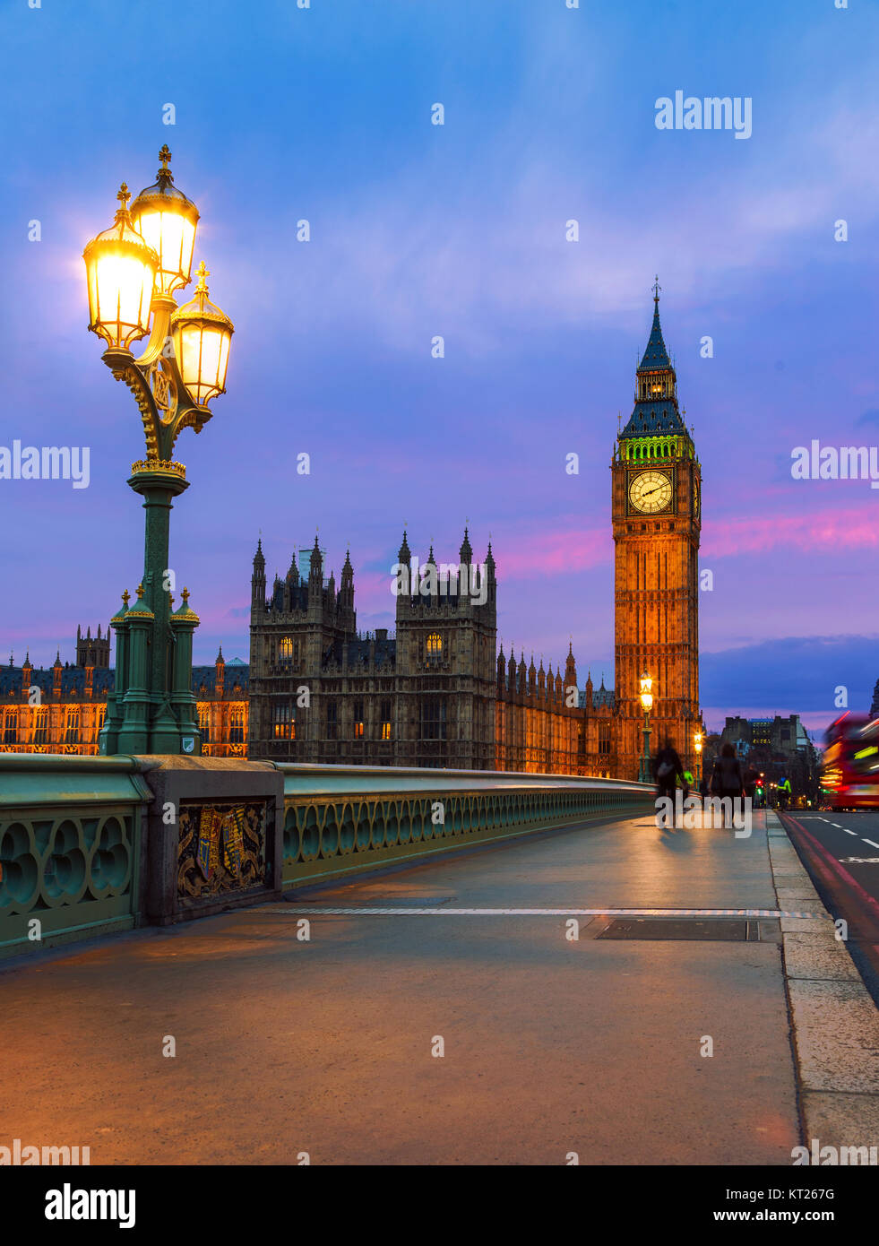 London - Haus des Parlaments Nacht Stockfoto