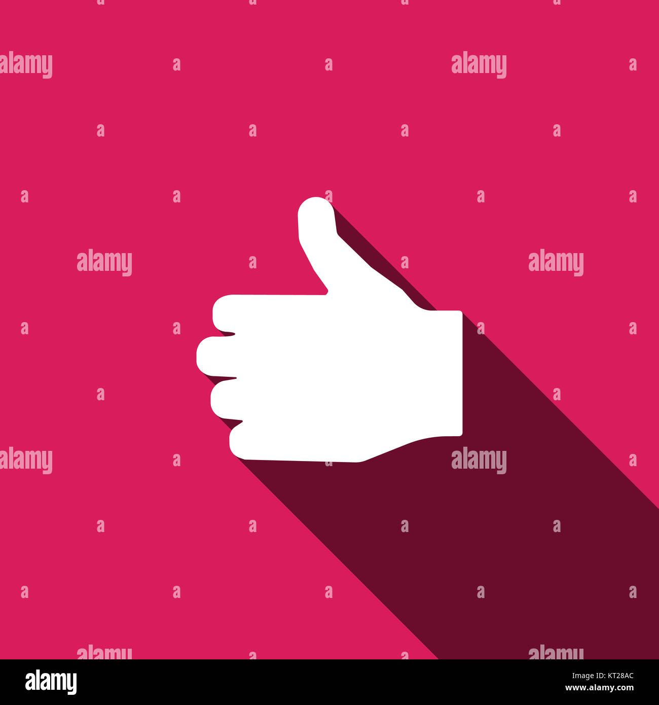 Wie Icon. Handzeichen Finger. Daumen Sie hoch Symbol Stockfotografie