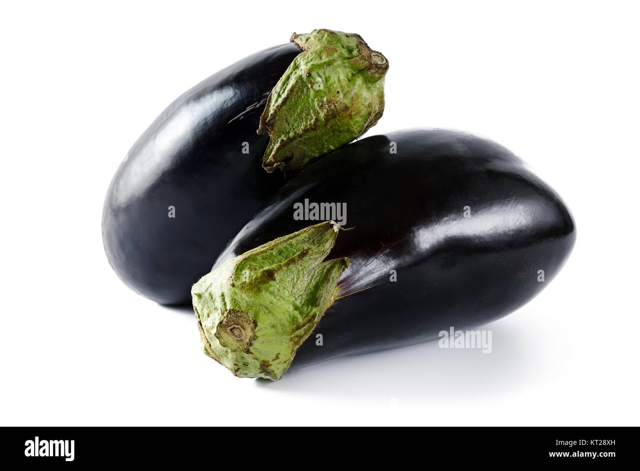 Reifen Aubergine auf weißem Hintergrund. Gesundes Essen. Stockfoto