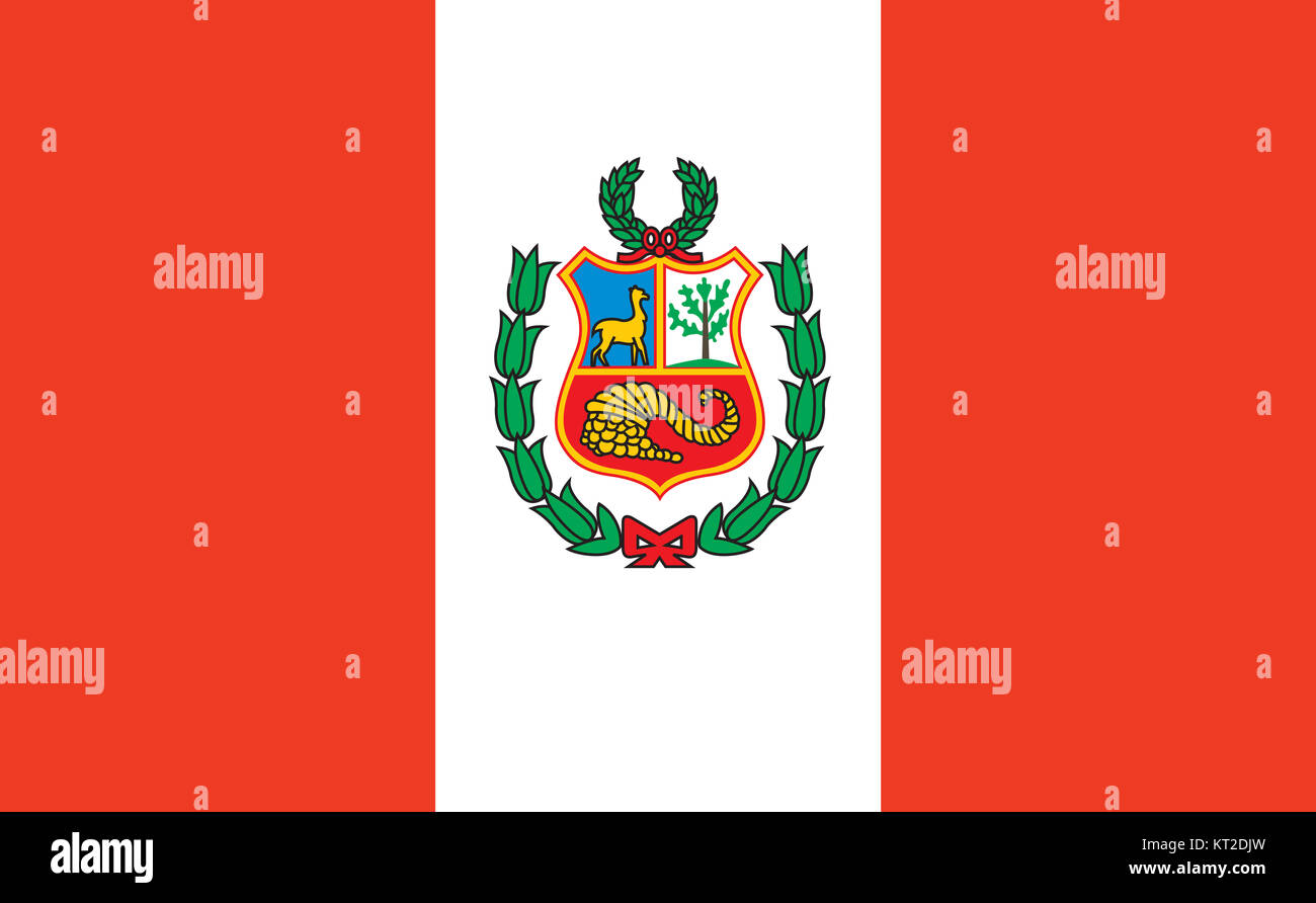 Nationalflagge von Peru Stockfoto