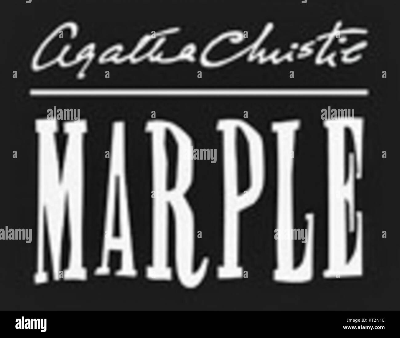 Agatha Christieâ™s Marple ist eine beliebte Fernsehserie, die auf Agatha Christies Mysterienromanen basiert. Die Show zeigt die fiktive Detektivin Miss Marple, die verschiedene Verbrechen in ihrem Dorf und darüber hinaus löst. Stockfoto