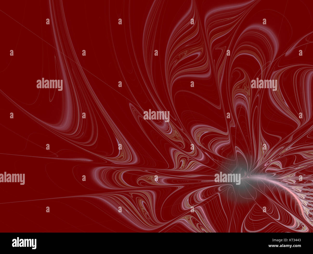 Abstrakt fractal Wellenmuster auf rotem Hintergrund Stockfoto