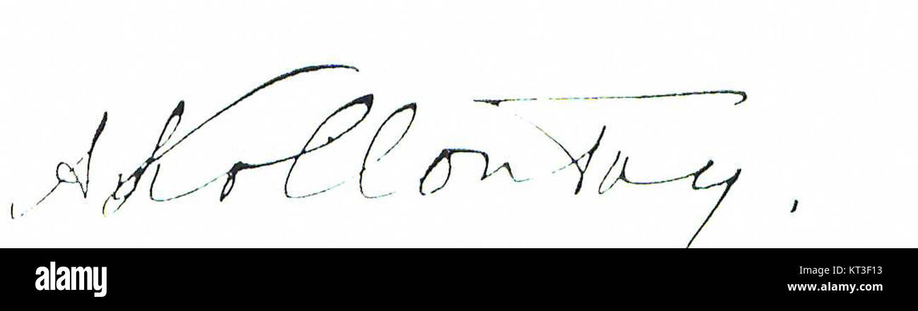 Alexandra Kollontai war eine prominente russische Revolutionistin und Feministin. Dieses Dokument zeigt ihre Unterschrift aus dem Jahr 1926, eine Schlüsselperiode in ihrem Leben als sowjetische Diplomatin und Fürsprecherin für Frauenrechte. Stockfoto