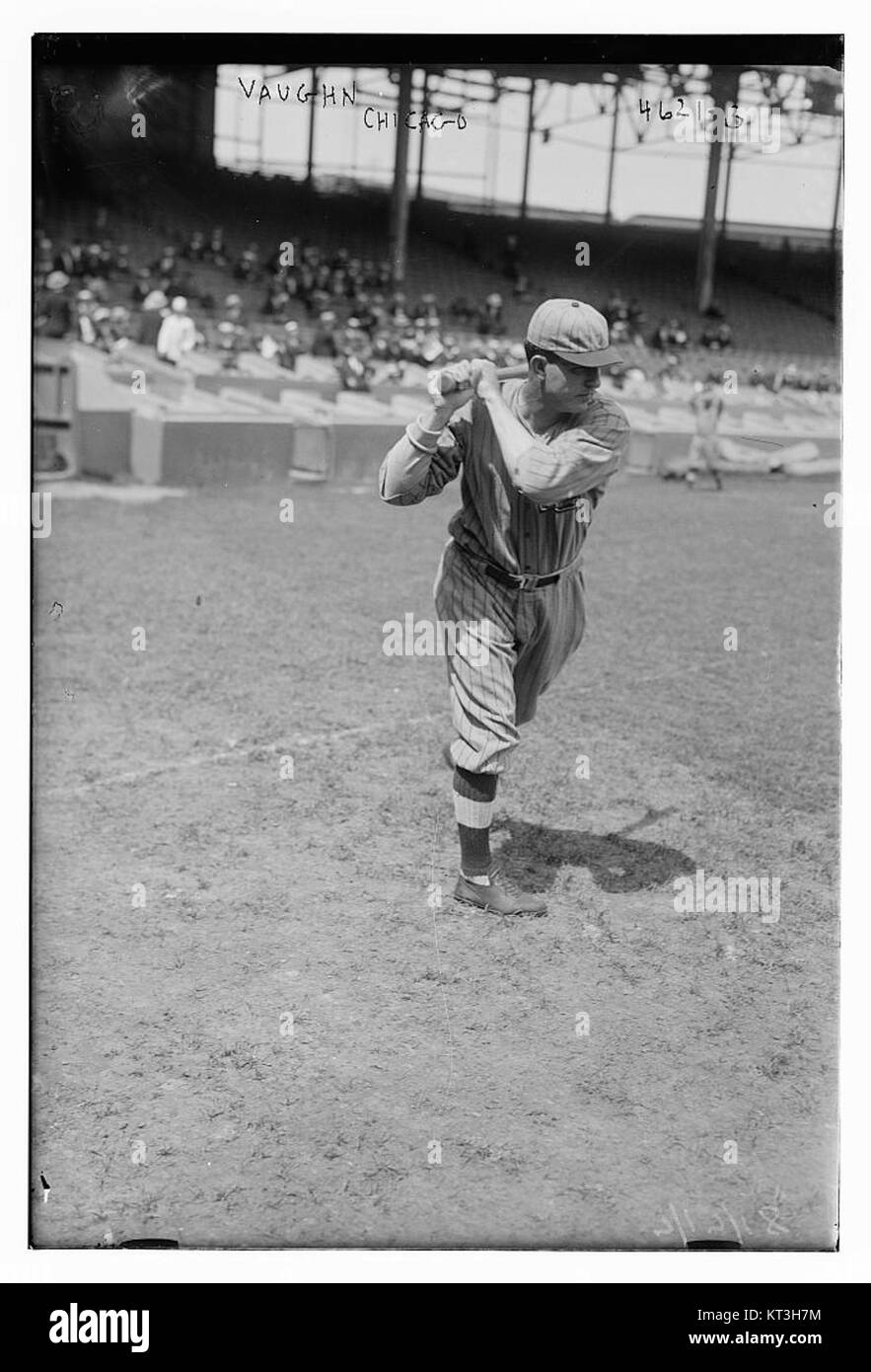 Hippo Vaughn war ein Pitcher für die Chicago Cubs in der National League. Seit den frühen 1900er Jahren war Vaughn für seinen Pitching-Stil und seine Beiträge zur Rotation der Cubs während seiner Karriere in der Major League Baseball bekannt. Stockfoto