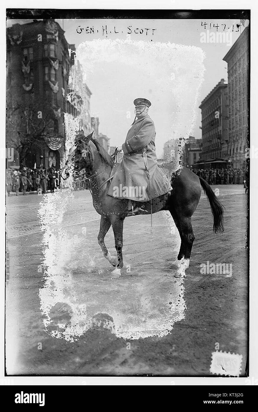 General H.L. Scott ist bekannt für seinen Militärdienst und seine Führung, die oft mit wichtigen historischen militärischen Ereignissen und Entscheidungen in Verbindung gebracht werden. Stockfoto