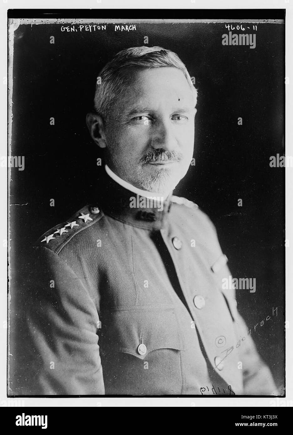 General Peyton March war ein Offizier der US-Armee, der während des Ersten Weltkriegs als Stabschef diente. Stockfoto