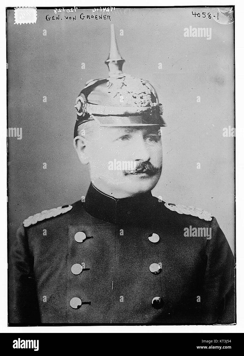General Wilhelm von Groener war während des Ersten Weltkriegs ein prominenter deutscher Militärführer. Er ist bekannt für seine Führungsrolle und strategische Rolle in der deutschen Armee und trug zu militärischen Strategien während des Krieges bei. Stockfoto