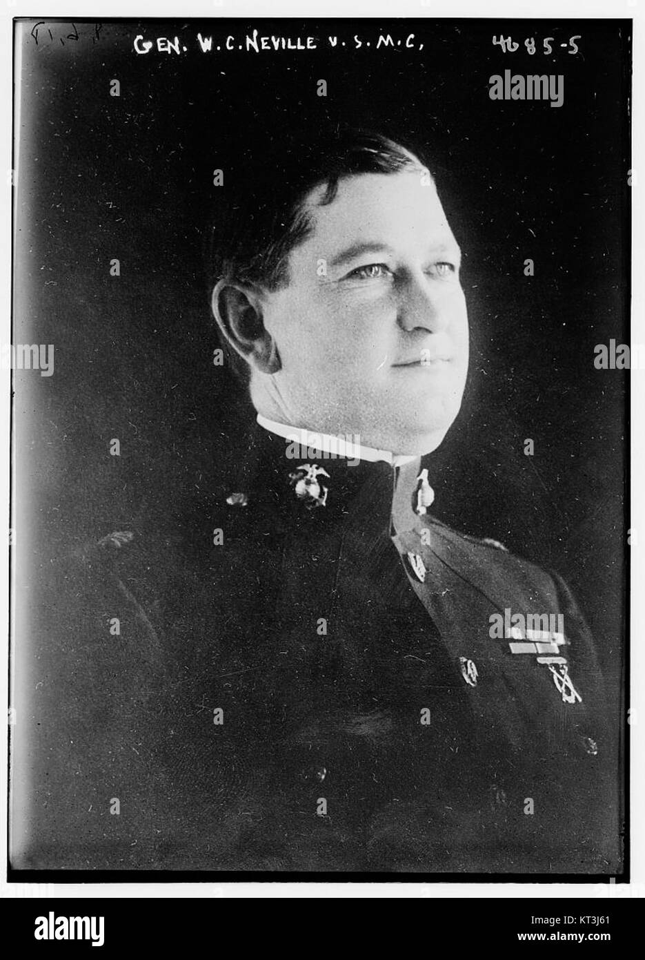 General W. C. Neville diente im United States Marine Corps (U.S.M.C.), das für seine Führung und seine Beiträge während seiner militärischen Karriere bekannt war. Er ist für seine Rolle in der US-Militärgeschichte bekannt. Stockfoto