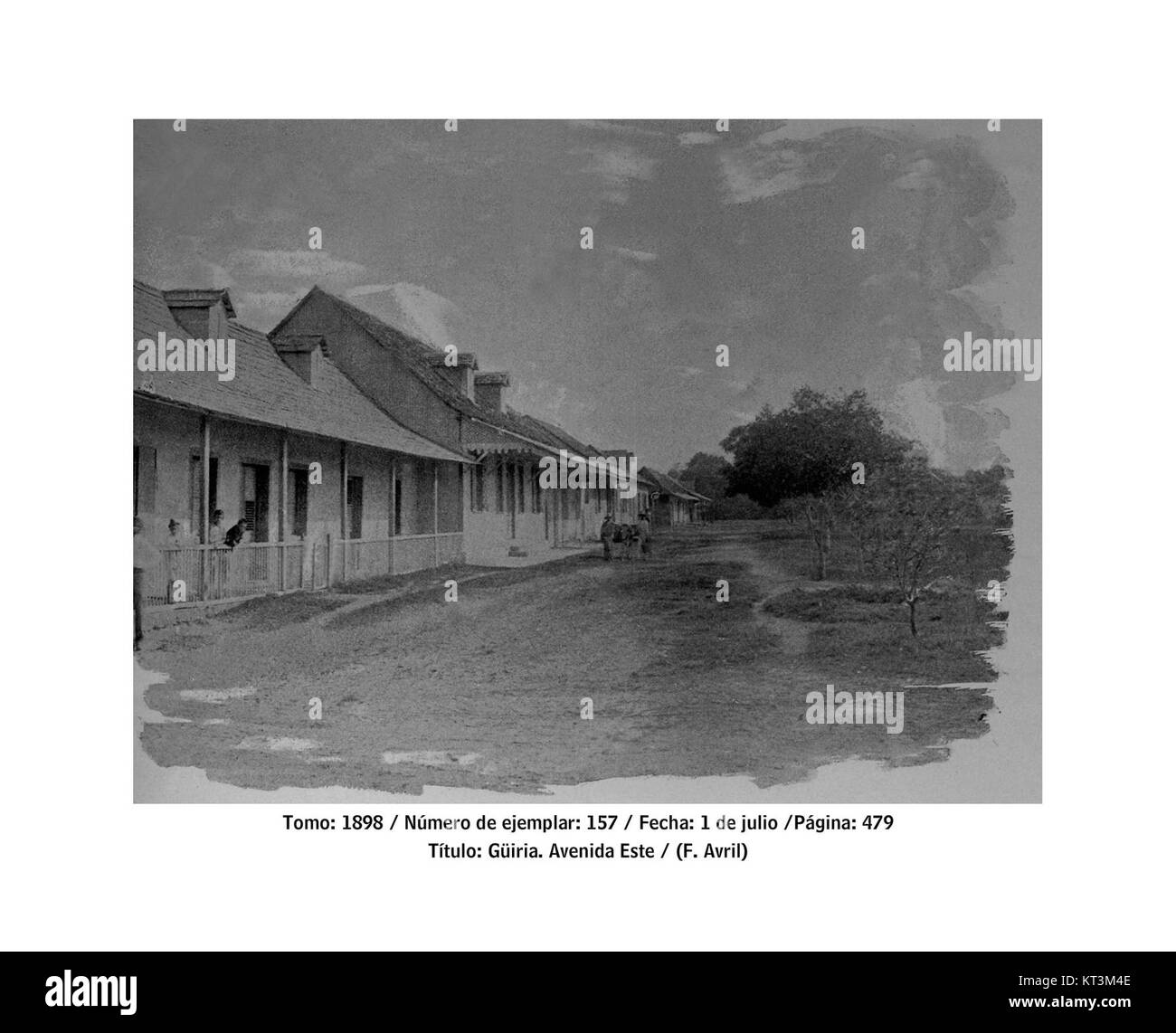 Guiria liegt in Venezuela und ist eine Stadt von historischer Bedeutung. Dieses Bild aus dem Jahr 1898 zeigt die Stadt in einer Zeit der kulturellen und infrastrukturellen Entwicklung. Stockfoto