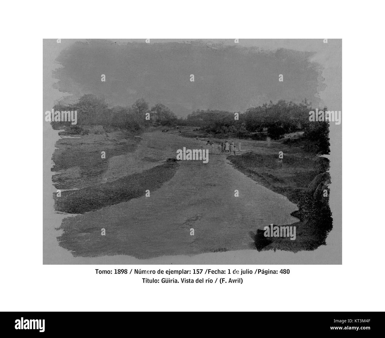 Ein Vintage-Foto von Guiria, einer Stadt in Venezuela, aufgenommen 1898. Das Bild zeigt den historischen Kontext der Stadt während des späten 19. Jahrhunderts. Stockfoto