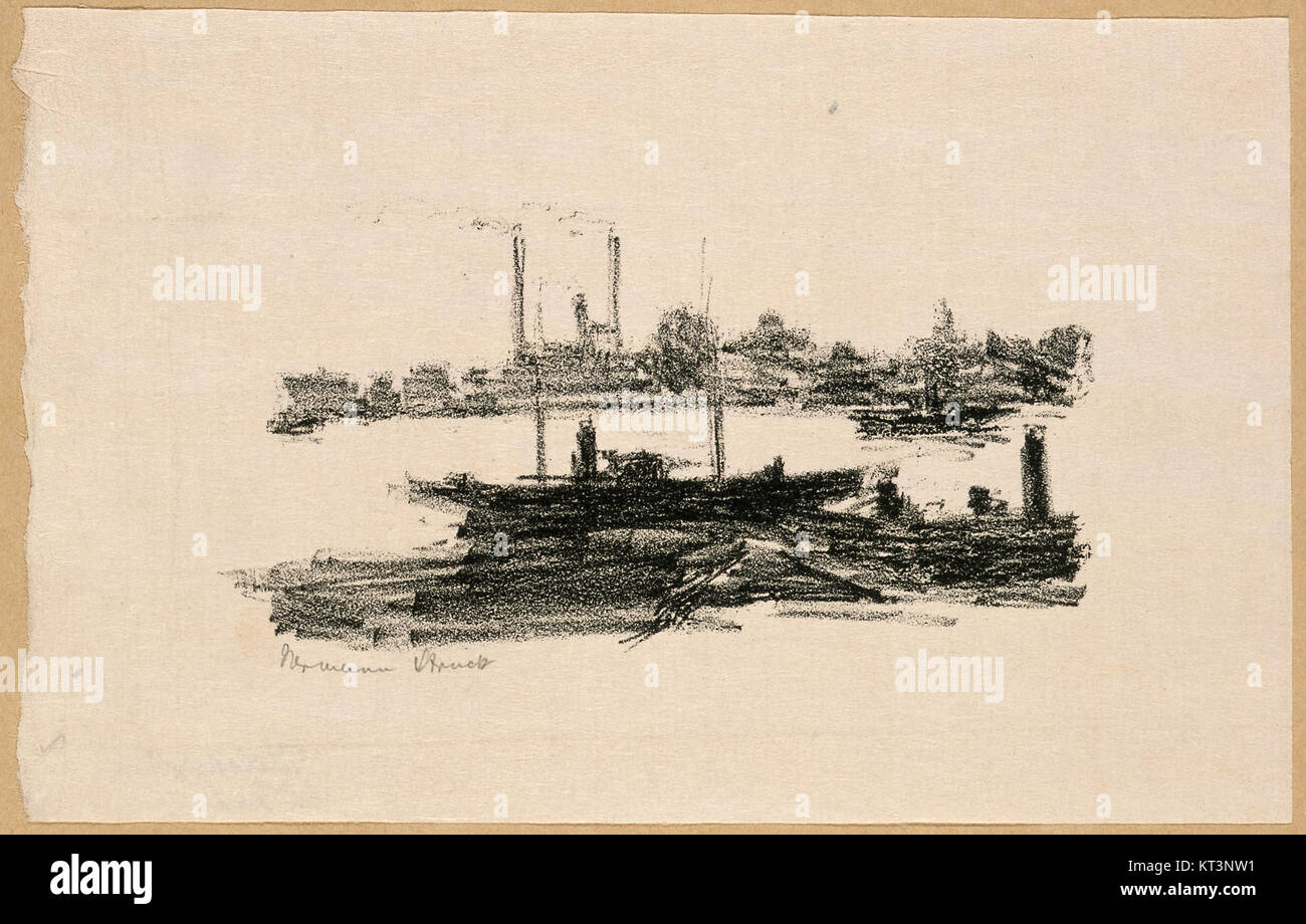 Dieses Kunstwerk mit dem Titel „Hermann Struck Grafik JMBerlin 2002 234 32“ ist ein grafischer Druck von Hermann Struck, der 2002 entstanden ist. Bekannt für seinen eigenen künstlerischen Stil, erforschte Strucks Arbeit oft tiefe emotionale und kulturelle Themen durch grafische Kunst. Stockfoto