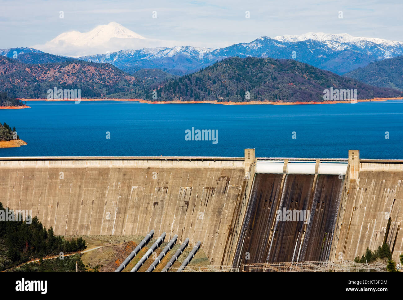 Shasta Dam in Nordkalifornien Stockfoto