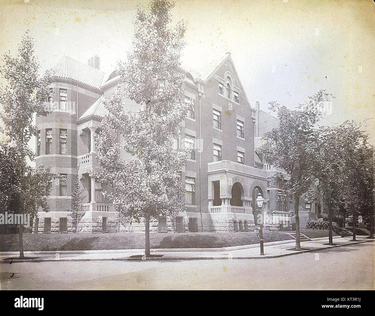 Das Haus von Mrs. Phoebe Apperson Hearst, 1400 New Hampshire Avenue, N.W., Washington, D.C., ist historisch bedeutsam. mit prominenten Persönlichkeiten der amerikanischen Geschichte verbunden. Stockfoto