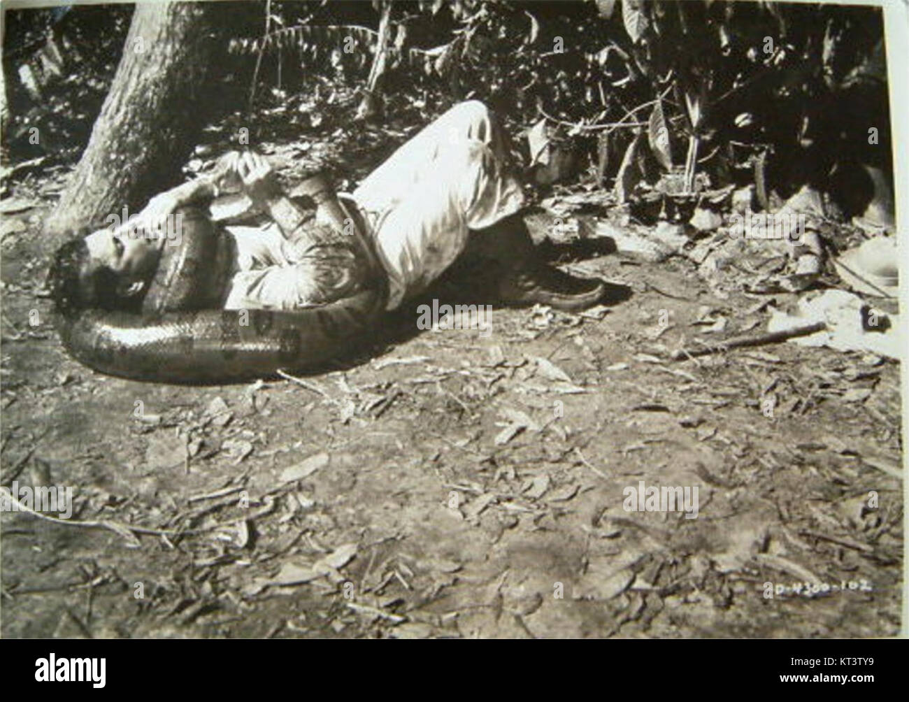 Noch aus dem Film „JacarÃ“ aus dem Jahr 1942, der eine Szene festnimmt, die den Stil und die narrativen Elemente des filmâ widerspiegelt. Stockfoto