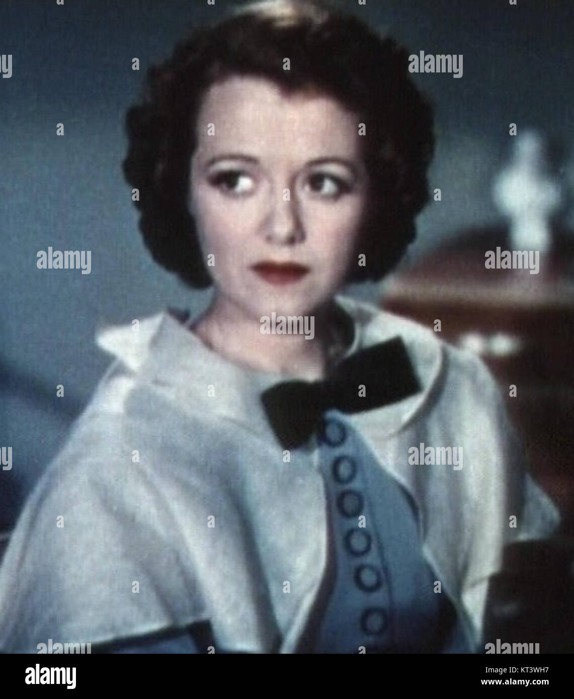 Janet Gaynor spielte 1937 in dem Film *A Star is Born*, einem klassischen Hollywood-Film, der einen wichtigen Moment in der Filmgeschichte markiert und ihre Schauspieltalente und das goldene Zeitalter des amerikanischen Kinos zeigt. Stockfoto