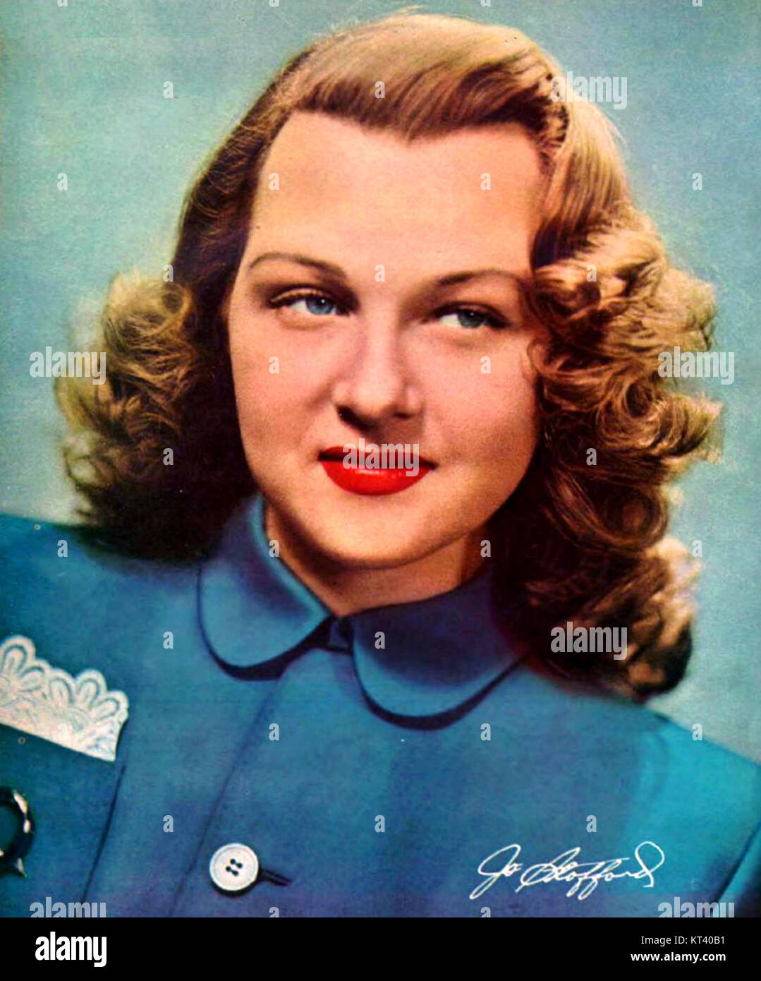 Jo Stafford Color Photo 1948 Stockfoto