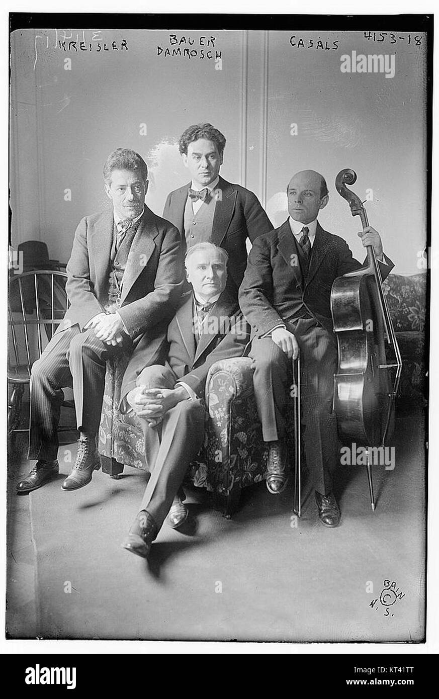 Kreisler, Damrosch, Casals, Bauer (16686002618) Stockfoto