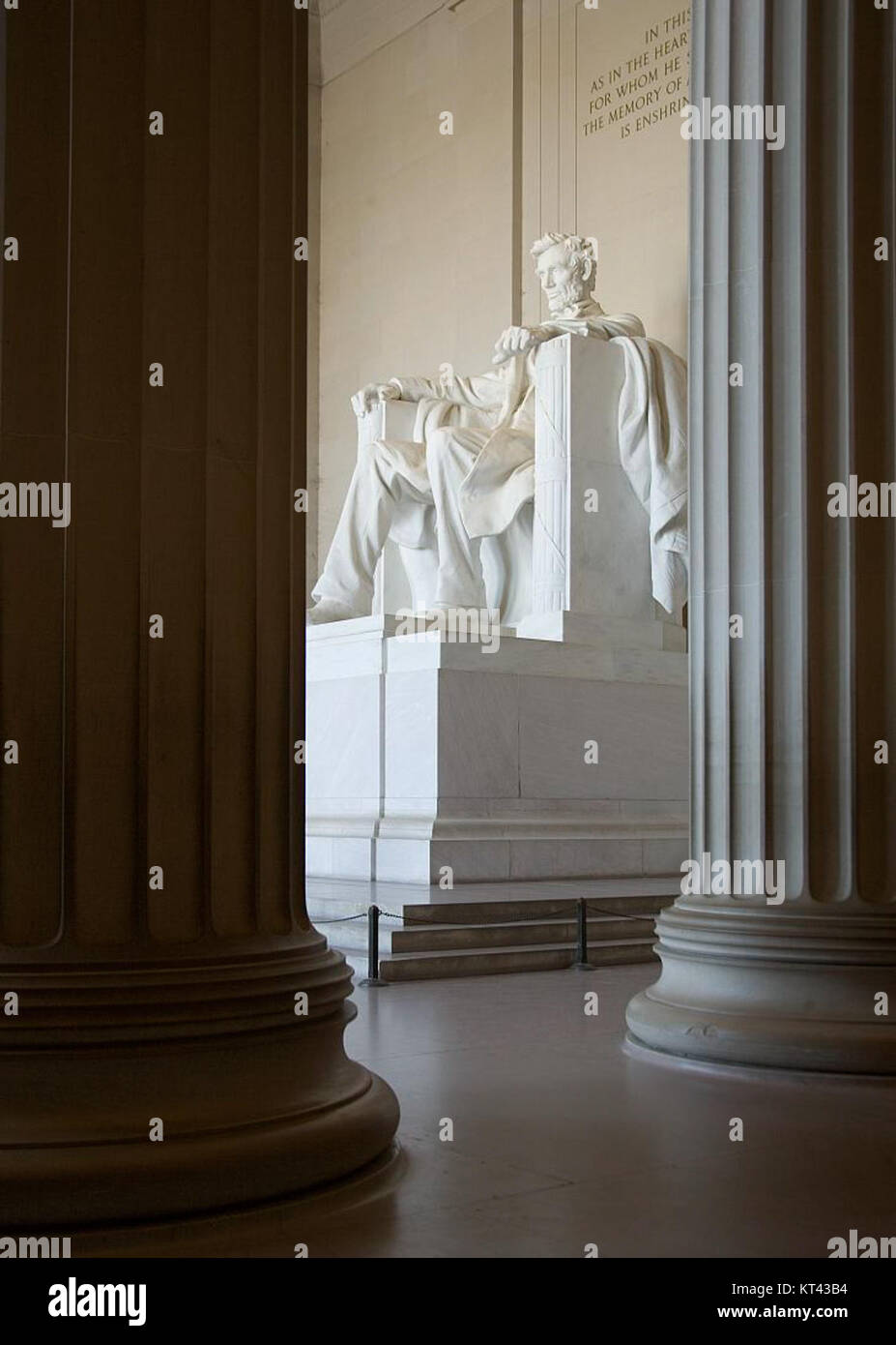 Lincoln Memorial Statue von Daniel Chester French 04899 v Stockfoto