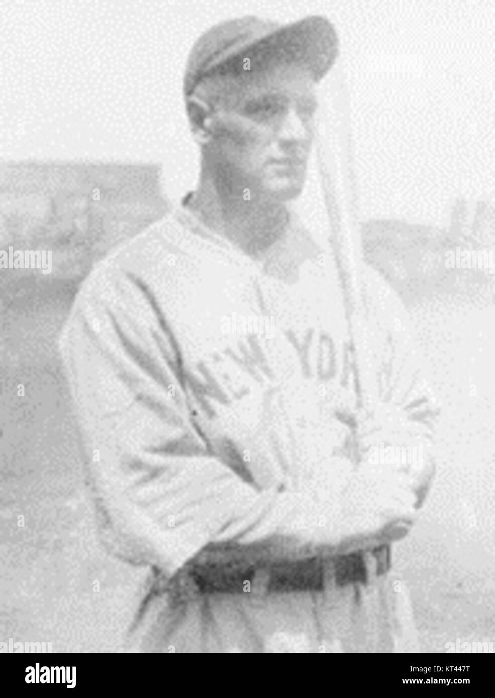 Lou Gehrig Holding einen Baseballschläger Stockfoto