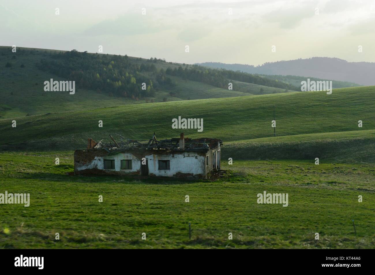 Landschaft der zerstörten Haus Stockfoto