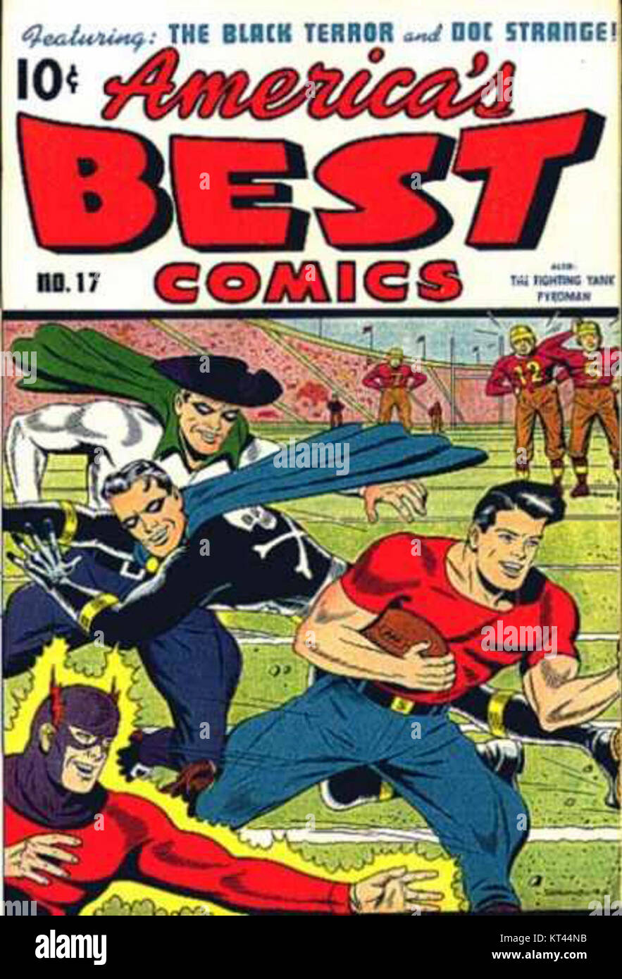 Americas Best Comics wurde 1701 gegründet und ist für seine bedeutenden Beiträge zur Comicbranche bekannt, die bemerkenswerte Werke und Geschichten präsentiert. Stockfoto