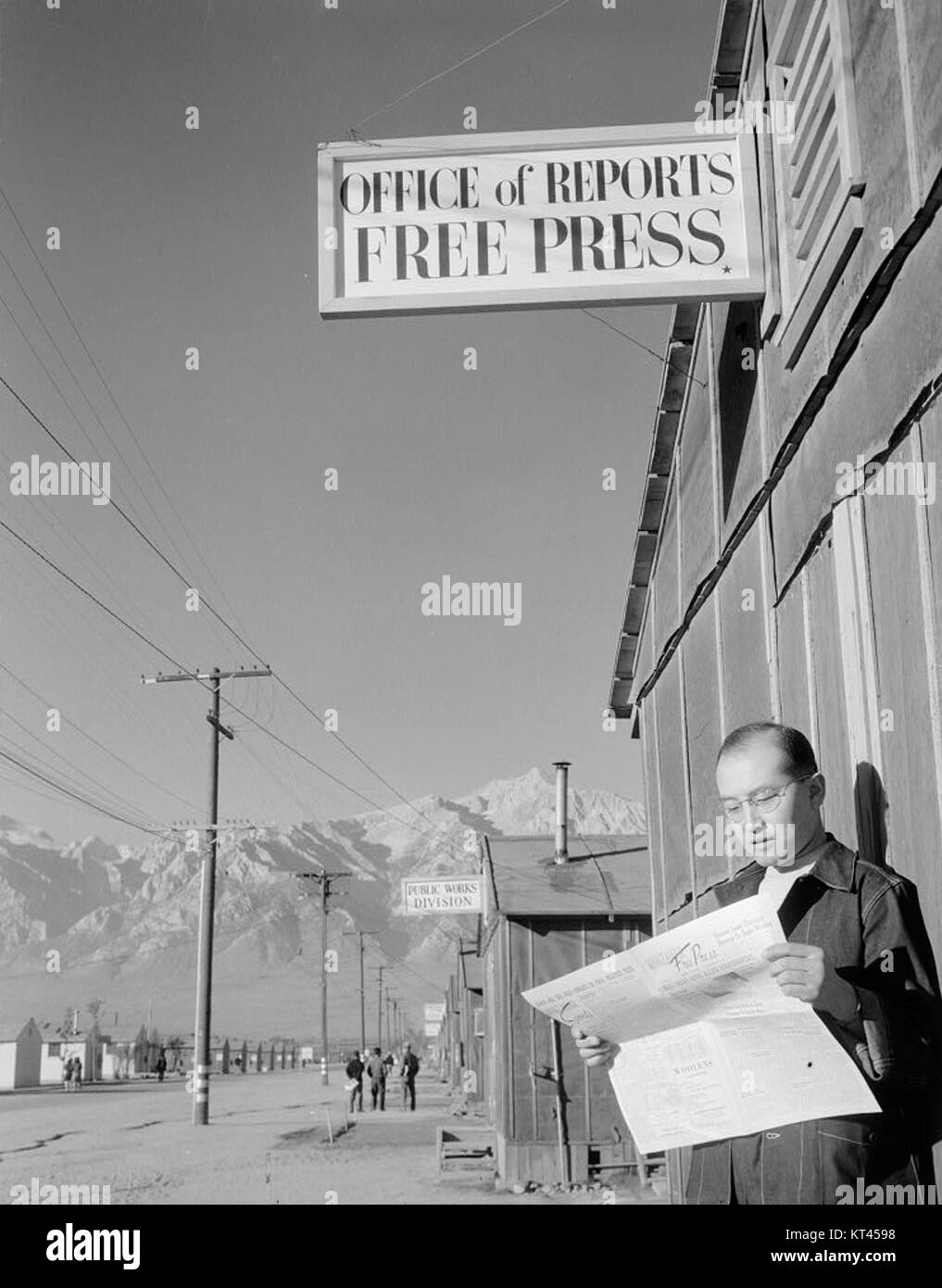 Manzanar freie Presse Stockfoto