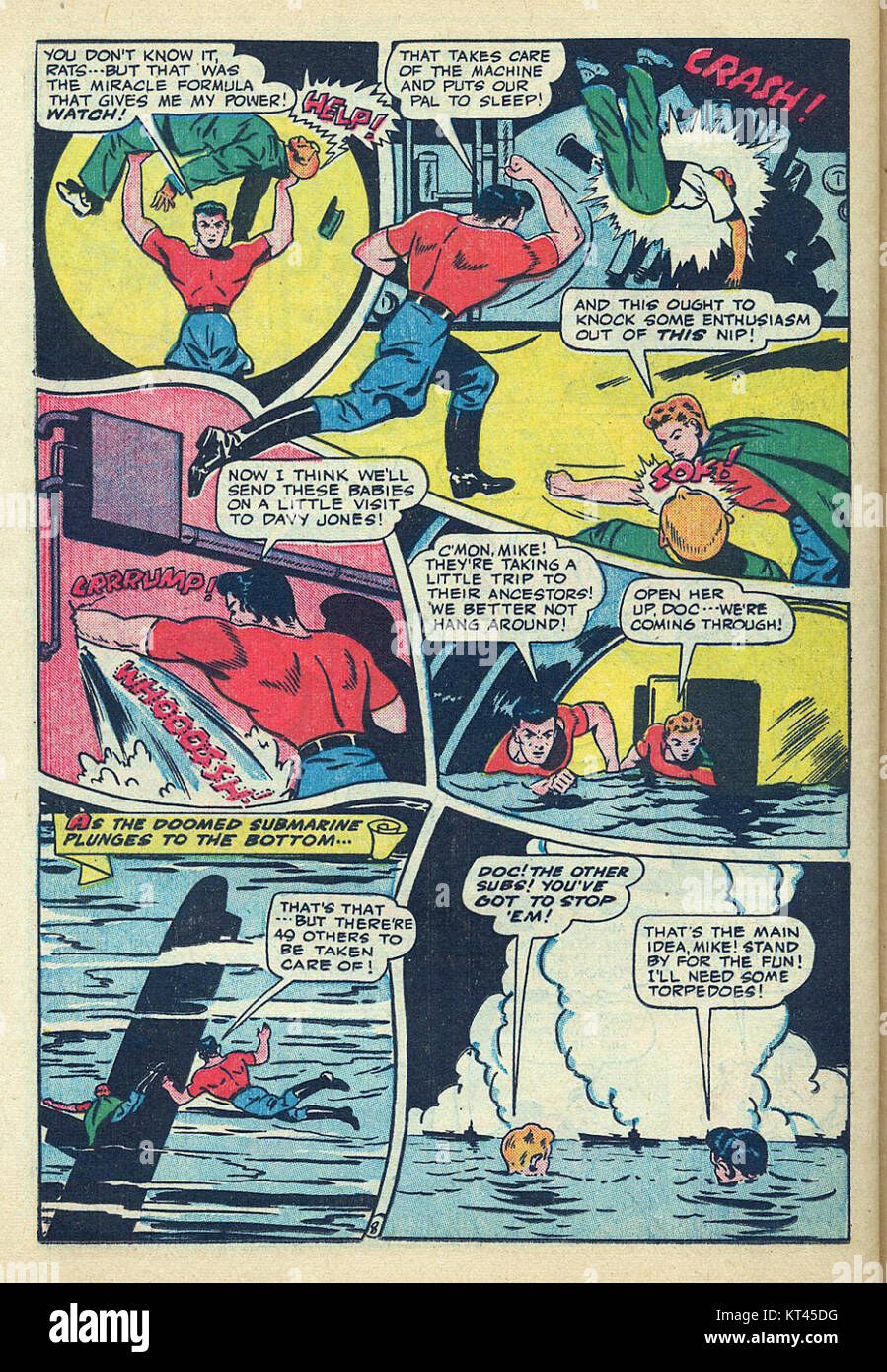 Eine Sammlung von Comicbüchern aus America's Best Comics, die 1836 veröffentlicht wurde und die Anfänge der Comickunst und des Erzählens in der amerikanischen Literatur zeigt. Stockfoto