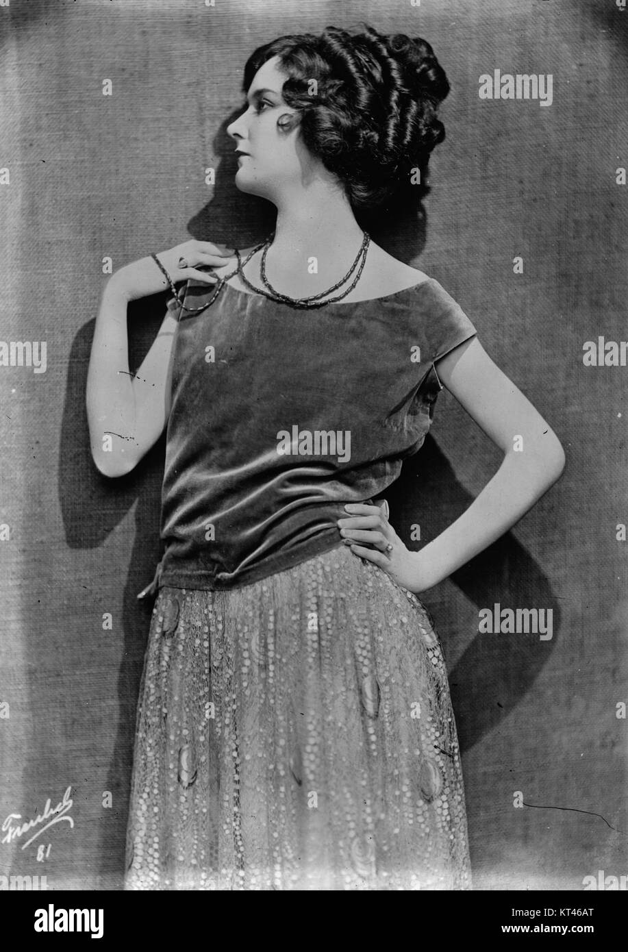 Mary Philbin war eine US-amerikanische Schauspielerin, die für ihre Arbeit in der Stummfilmzeit und ihre Rolle im *Phantom der Oper* 1925 als Christine DaaÃ bekannt war. Stockfoto