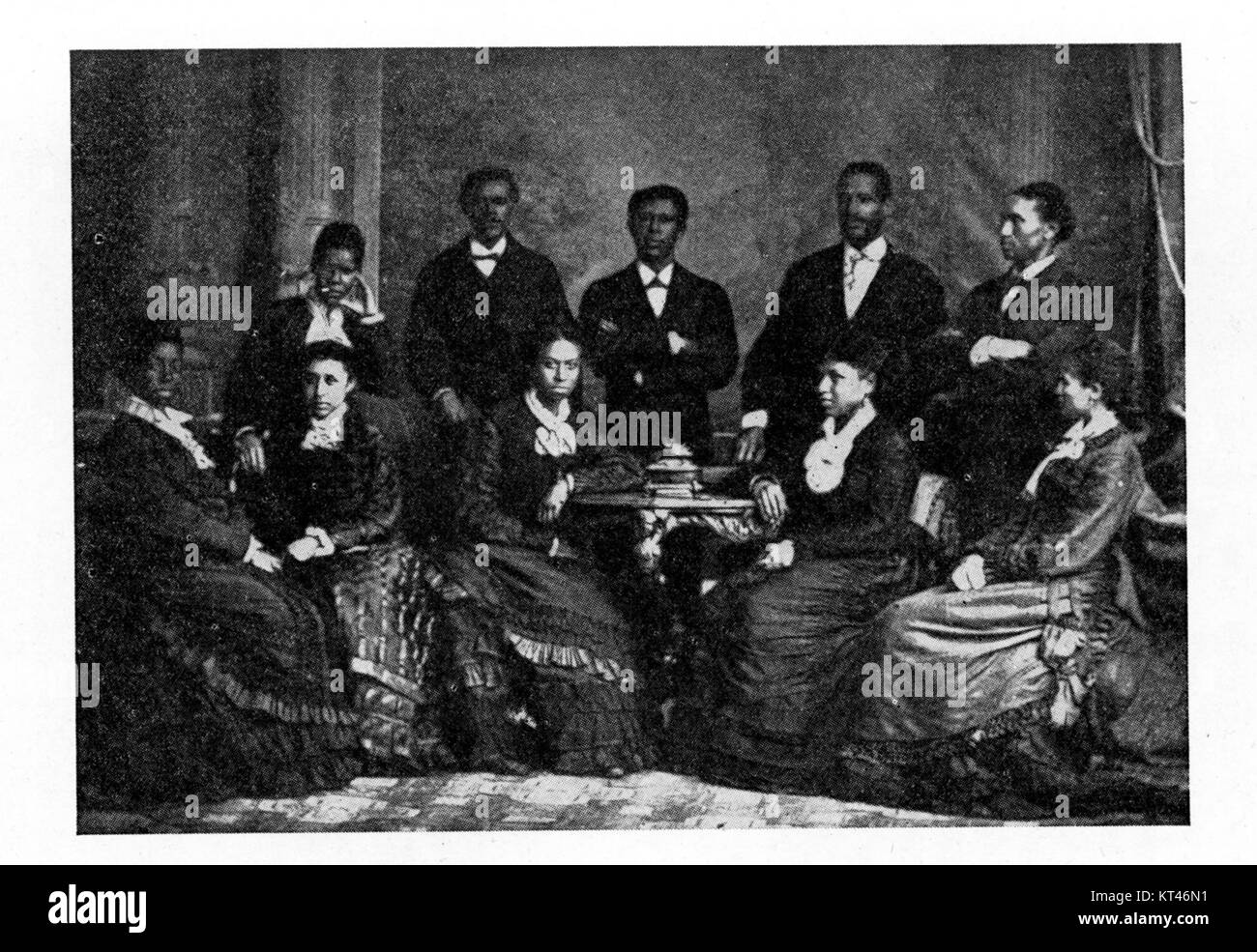 Maud Cuney Hare war eine prominente Persönlichkeit in den Fisk Jubilee Singers, bekannt für ihre Rolle bei der Erhaltung des afroamerikanischen Musikerbes. Diese Referenz unterstreicht ihren Beitrag zur Gruppe und das Vermächtnis der Fisk Jubilee Singers. Stockfoto