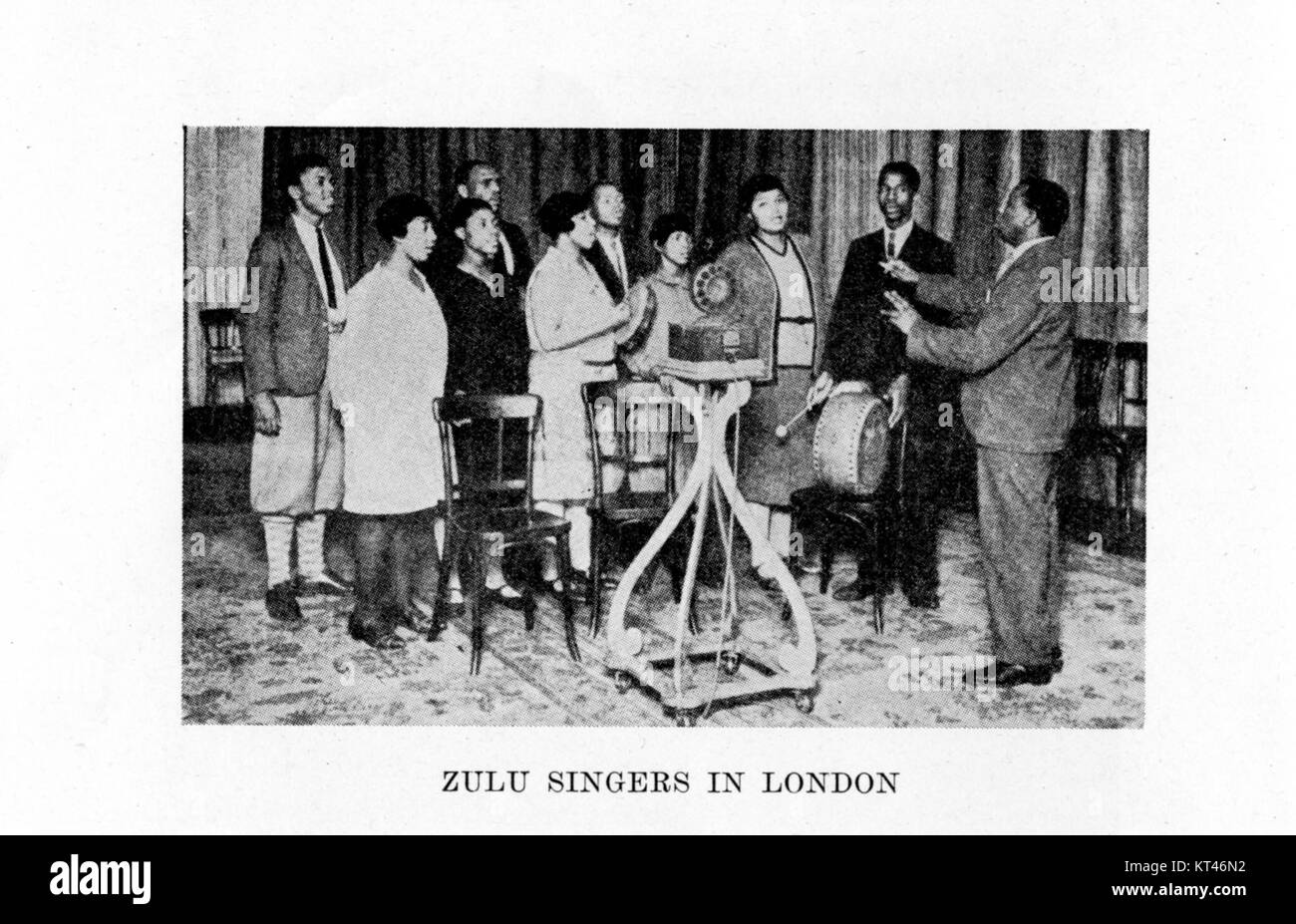 Maud Cuney Hare war eine afroamerikanische Musikwissenschaftlerin und ihre Zusammenarbeit mit den Zulu Singers in London in den 1950er Jahren hob den interkulturellen Austausch zwischen afrikanischen und westlichen Musiktraditionen hervor. Stockfoto