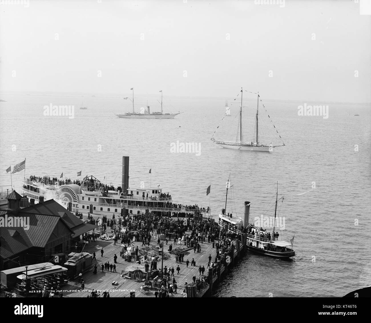 Mayflower an der alten Stelle Komfort Stockfoto